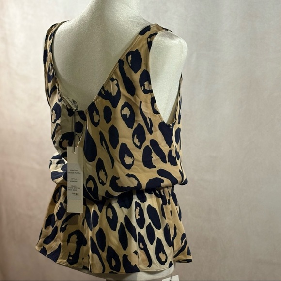 Diane von Furstenberg Silk Leopard Wrap Blouse – Size 8, NWT - Picture 3 of 5